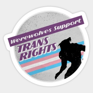 Trans Rights Werewolf Sticker